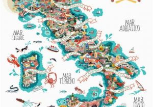 Italy Map Boot Antonie Corbineau Has Created An Illustrated Food Map Depicting