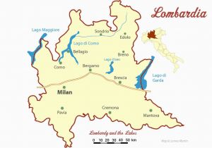 Italy Map with Cities and towns Lombardy and Italian Lakes Cities Map and Travel Guide