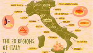 Italy Map with Major Cities Map Of the Italian Regions