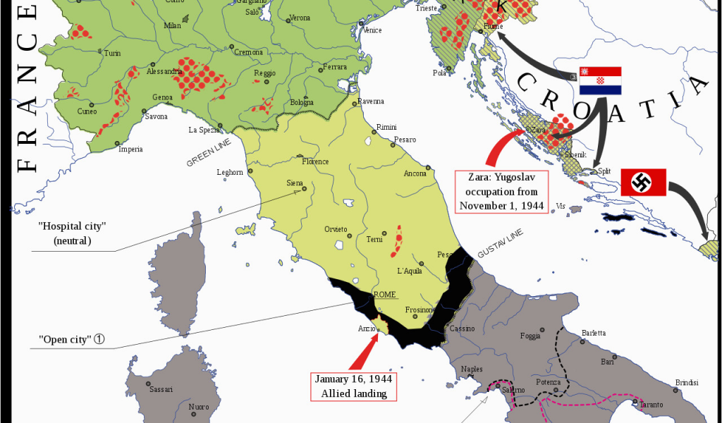 Italy Map Ww2 Map Of the Italian social Republic 1943 1945 Its