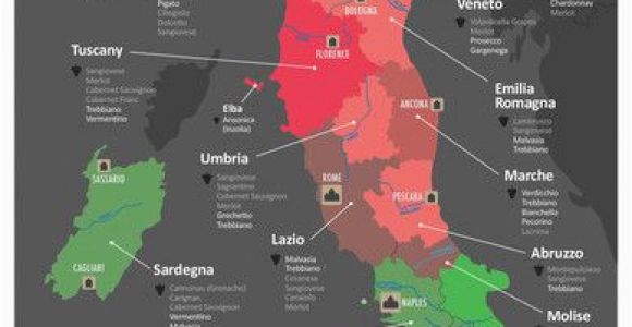 Italy On the World Map Italy Wine Map Wine Cheese Italienischer Wein Italien Karte