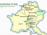 Italy Rail Map Detailed Amsterdam to northern Italy Suggested Itinerary