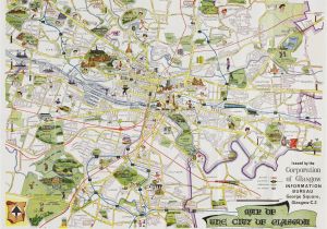 Italy tourist Map Pdf tourist Map From the City Of Glasgow Pictorial Map 1964 Gca Ref