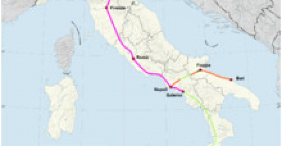 Italy Train Network Map Rail Transport In Italy Wikipedia
