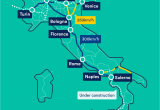 Italy Train Route Map Trenitalia Map with Train Descriptions and Links to Purchasing