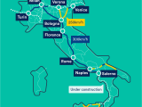 Italy Train Route Map Trenitalia Map with Train Descriptions and Links to Purchasing