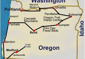 Jacksonville oregon Map Route Map oregon Hiking Trails 14 Day tour Travel oregon