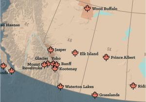 Jasper National Park Canada Map Canada National Parks Map 18×24 Poster