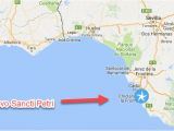 Jerez De La Frontera Spain Map Costa De La Luz Novo Sancti Petri