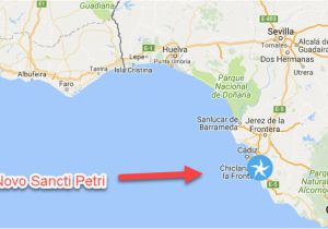 Jerez De La Frontera Spain Map Costa De La Luz Novo Sancti Petri