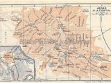 Jerez De La Frontera Spain Map Jerez De La Frontera Spanien 1929 Historische Alte Landkarte Stadtplan Map