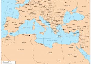 Jerusalem Europe Map 36 Intelligible Blank Map Of Europe and Mediterranean