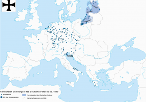 Jerusalem Europe Map Extent Of the Teutonic order In 1300 Maps Map