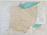 Kalahari Ohio Map Ohio Mapcleveland Cincinnati Akron Lake Erie Sandusky Etsy