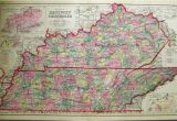 Kentucky Tennessee Border Map Prints Old Rare Tennessee Antique Maps Prints