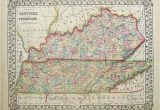 Kentucky Tennessee Border Map Prints Old Rare Tennessee Antique Maps Prints