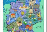 Kids Map Of England Illustrated Kids Wall Map Of Germany In Both German and