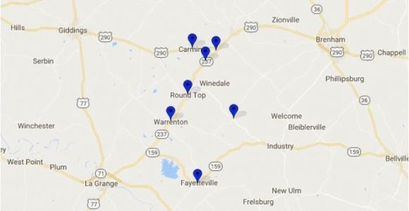 La Grange Texas Map Maps Antiqueweekend Com Online Directory for the Round top