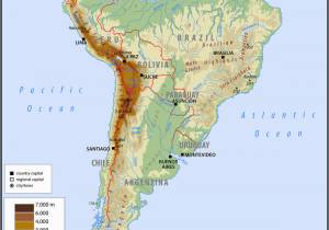 Labelled Map Of Canada south America