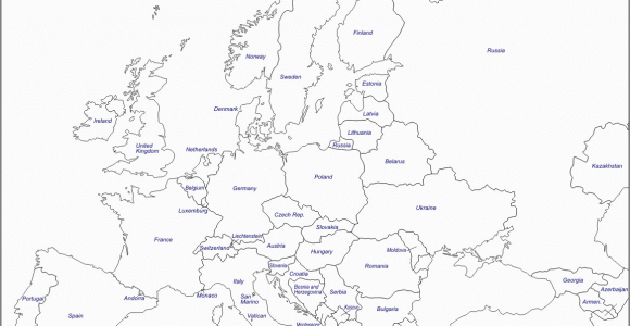 Labelled Map Of Europe Europe Free Map Free Blank Map Free Outline Map Free