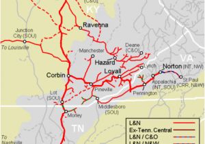 Lafollette Tennessee Map L N Louisville Nashville Appalachian Railroad Modeling