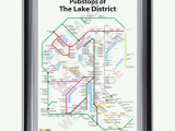 Lake District Map England Lake District Luxury Black Silver Frame