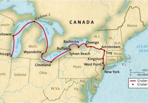 Lake Erie Canada Map Great American Waterways Cruise Map 2018 Places to Visit In