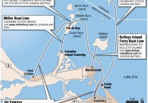 Lake Erie Map Ohio Getting to the Lake Erie islands Via Aaron toledo Blade Ohio