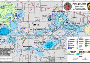 Lake Erie Map Ohio Portage Lakes