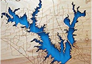 Lake fork Texas Map Amazon Com Cree Lake Indiana Framed Wood Map Wall Hanging Handmade