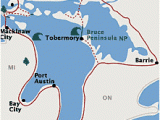 Lake Michigan Circle tour Map Lake Huron Circle tour Including Route Instructions From toronto