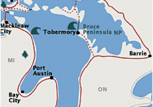 Lake Michigan Circle tour Route Map Lake Huron Circle tour Including Route Instructions From toronto