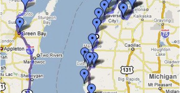 Lake Michigan Lighthouse Map Lake Michigan Circle tour Great Info On This Web Site