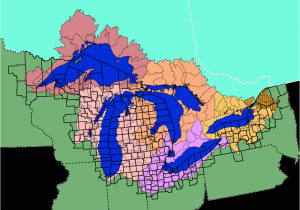 Lake Michigan Map with Cities Facts and Figures the Great Lakes Us Epa