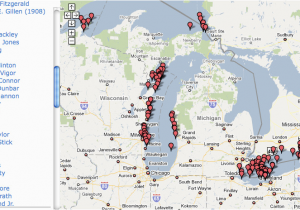 Lake Michigan Shipwrecks Map Shipwrecks Of the Great Lakes Shipwrecks Shipwreck Great Lakes