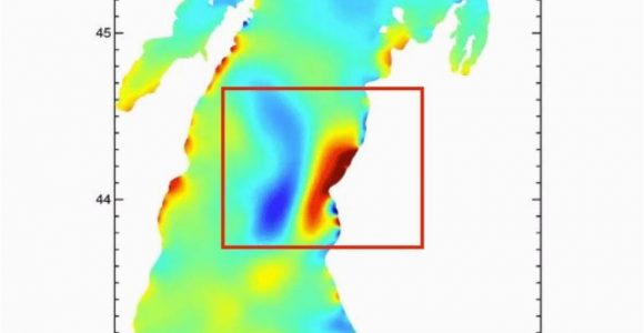 Lake Michigan Water Temperature Map Two Meteotsunamis form On Lake Michigan In One Day the Weather Channel