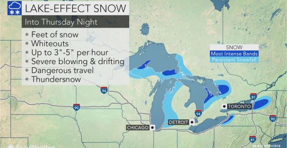 Lake Michigan Wind Map Prolonged Lake Effect Snow event to Bury Eastern Great Lakes with