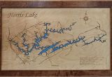 Lake norris Tennessee Map Amazon Com norris Lake Tennessee Framed Wood Map Wall Hanging
