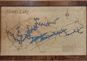 Lake norris Tennessee Map Amazon Com norris Lake Tennessee Framed Wood Map Wall Hanging