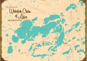 Lake Of the Woods Minnesota Map Our 1950s Style Maps Look Fantastic On these Vintage Inspired