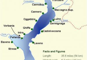 Lake Region Italy Map Map with All the towns On Lake Maggiore You Can See that the Lake