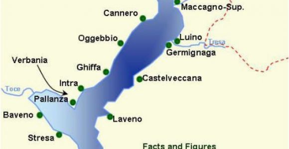 Lake Region Italy Map Map with All the towns On Lake Maggiore You Can See that the Lake