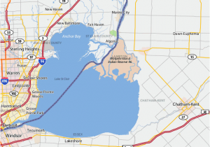 Lake St Clair Michigan Map Detroit River Teeksa Photography Skip Schiel