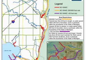 Lake St Clair Michigan Map No Wake Zones