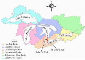 Lake St Clair Michigan Map St Clair County Mi Map Lovely General Map Of the Great Lakes Basin