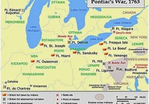 Lakes In France Map A Map Showing A Summary Of Action During Pontiac S War French