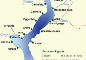 Lakes Italy Map Map with All the towns On Lake Maggiore You Can See that the Lake