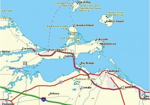 Lakeside Ohio Map to Reach the Miller Ferry Passenger Ferries to Put In Bay Middle