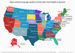 Language Map Of Spain This Map Shows the Most Commonly Spoken Language In Every Us