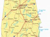 Large Map Of Alabama Large Detailed Highways Map Of Alabama with Major Cities Picture